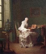 Jean Baptiste Simeon Chardin, Lady with a bird-organ
